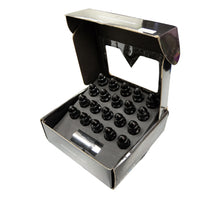 Load image into Gallery viewer, NRG 500 Series M12 X 1.5 Bullet Shape Steel Lug Nut Set - 21 Pc w/Lock Key - Black - LN-LS500BK-21