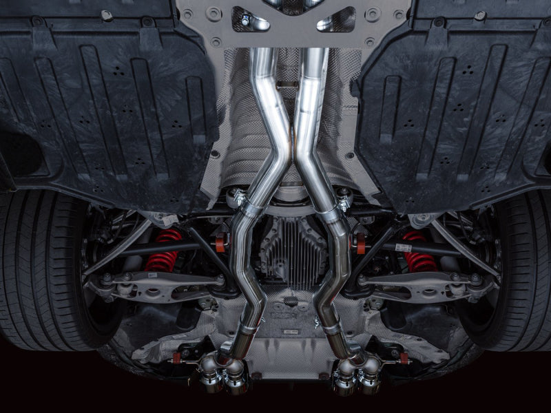 AWE Tuning Track Edition Cat-Back Exhaust for BMW G8X M3/M4 - Chrome Silver Tips - 3020-43482