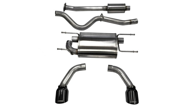 Corsa 2012-2025 Scion FRS / Subaru BRZ Black Tip Sport Cat-Back Exhaust - 14864BLK