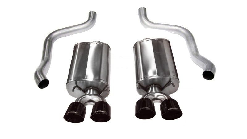Corsa 2009-2013 Chevrolet Corvette C6 6.2L V8 Black Sport Axle-Back Exhaust - 14108BLK