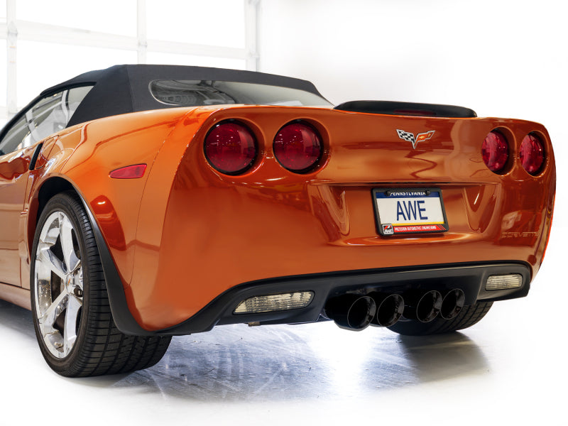 AWE Tuning 05-07 C6 Chevrolet Corvette 6.0L Touring Edition Axle-Back Exhaust w/ Diamond Black Tips - 3015-43660