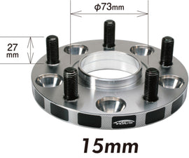 Project Kics 12X1.25 HUB56MM 5x114.3 Wide Tread Spacers - 15MM - W5115W356