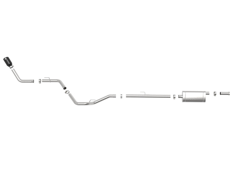 aFe Apollo GT Series 2.5in 409SS 20-21 Jeep Gladiator (JT) V6-3.6L - Black Tip - 49-48089-B