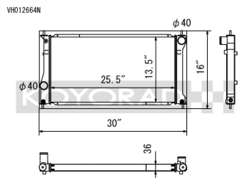 Koyo 13-20 Scion FR-S /  Subaru BRZ 2.0L / 22+ Toyota GR86 / Subaru BRZ 2.4L (MT/AT) Radiator - VH012664N