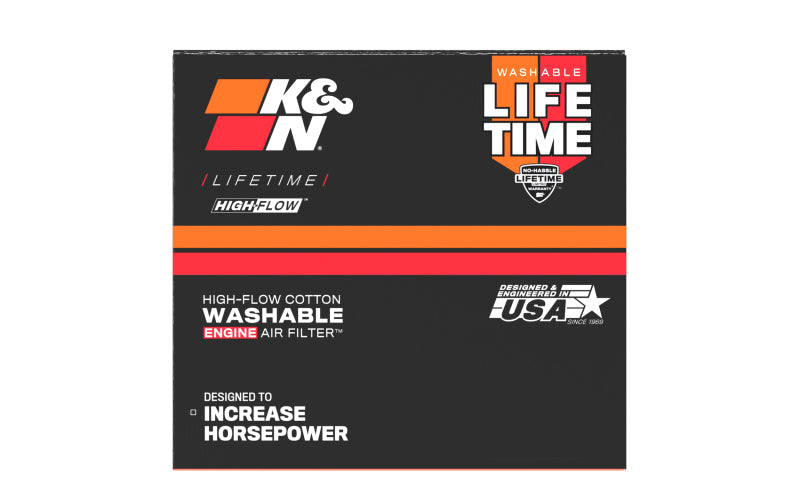 K&N Universal Clamp-On Air Filter 2-1/2in FLG / 4-1/2in B / 3-1/2in T / 3-3/16in H - RU-8100
