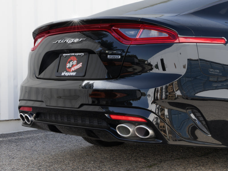 aFe Gemini XV 3in to Dual 2-1/2in 304 SS Cat-Back Exhaust w/ Cut-Out 18-21 Kia Stinger L4-2.0L (t) - 49-37034