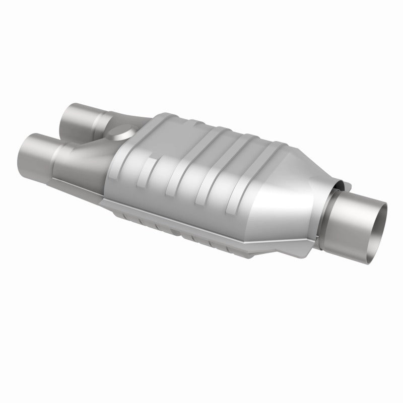 MagnaFlow Universal Catalytic Converter 2inch Inlet/2.5inch Outlet Dual/Single Oval Shape - 333007