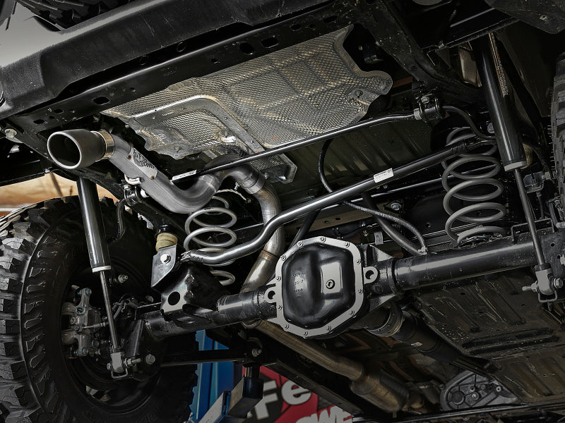 aFe MACH Force-Xp Axle-Back Exhaust System w/Black Tip 18-20 Jeep Wrangler L4-2.0T / V6-3.6L - 49-48070-1B