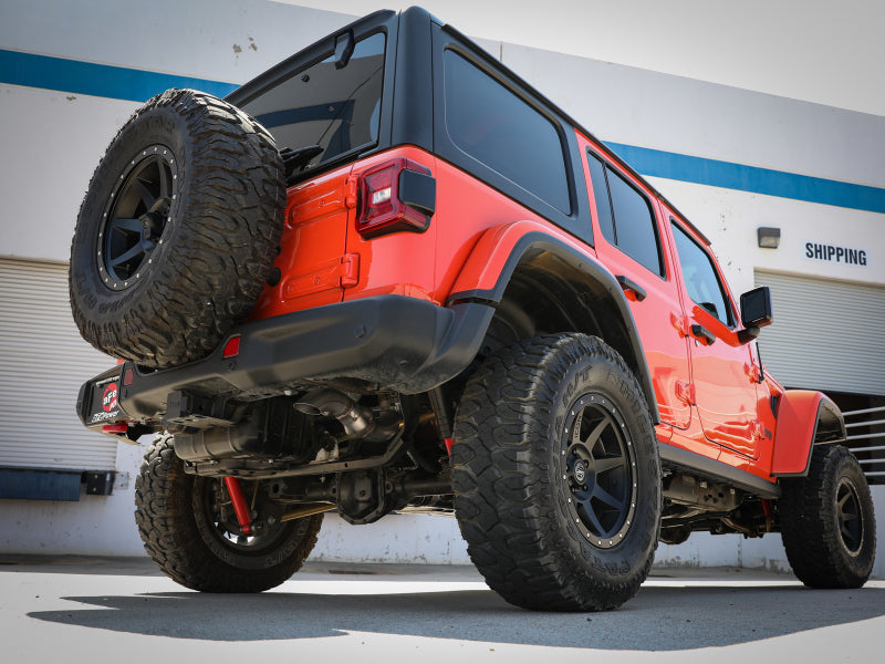 aFe 20-21 Jeep Wrangler (JL) Large Bore-HD 3 IN 304 Stainless Steel DPF-Back Hi-Tuck Exhaust System - 49-38091