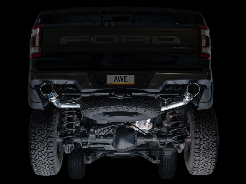 AWE Tuning Gen 3 Raptor SwitchPath Exhaust - Chrome Silver Tips - 3025-32356