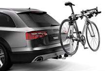 Load image into Gallery viewer, Thule Helium Pro 3 - Hanging Hitch Bike Rack w/HitchSwitch Tilt-Down (Up to 3 Bikes) - Silver - 9043PRO