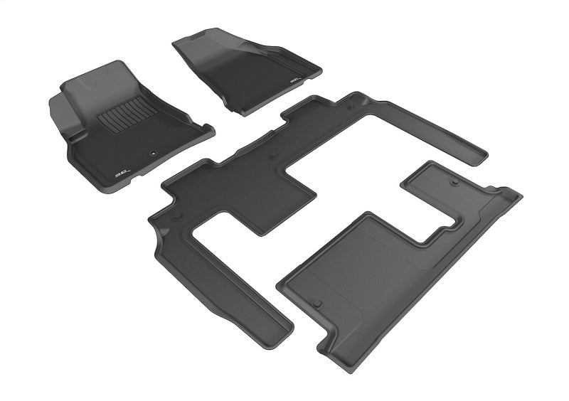 3D MAXpider 07-17 GMC Acadia w/ Bench 2nd Row / GMC Acadia Limited Kagu Black Full Set - L1GM01201509