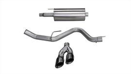 Corsa 2015-2020 Ford F-150 5.0L V8 (Super Crew Cab) Black Sport Single Side Dual 4in Tips CB Exhaust - 14837BLK