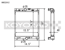Load image into Gallery viewer, Koyo 03-07 Mitsubishi Evolution 7/8/9 Turbo (MT) Half-Size RACE  Radiator - HH032412