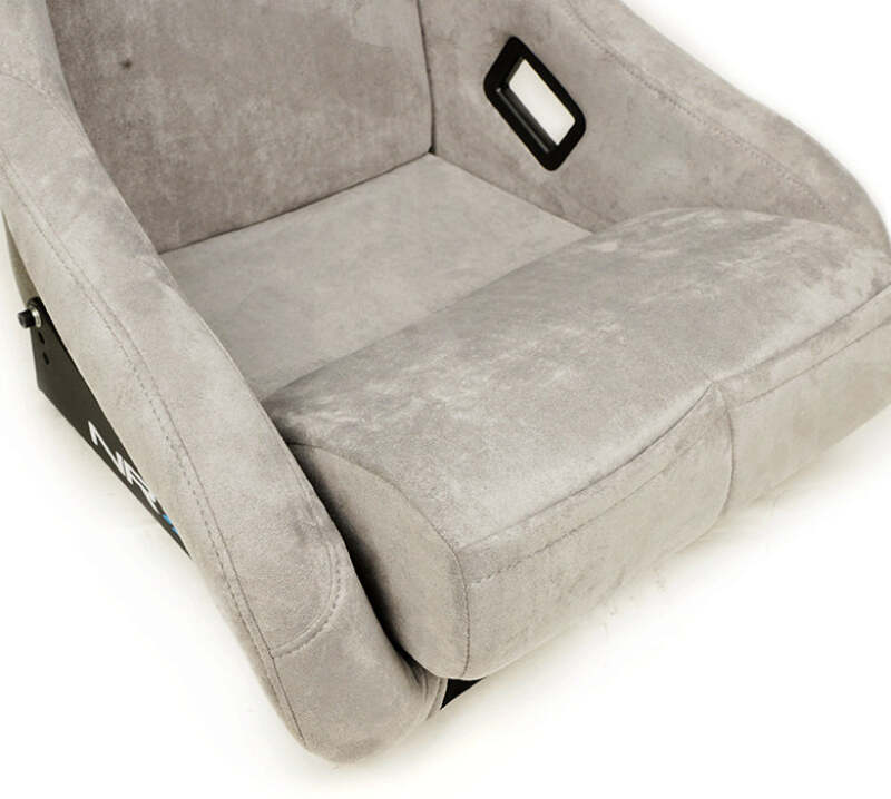 NRG FRP Bucket Seat ULTRA Edition - Large (Grey Alcantara/Pearlized Back) - FRP-302GY-ULTRA