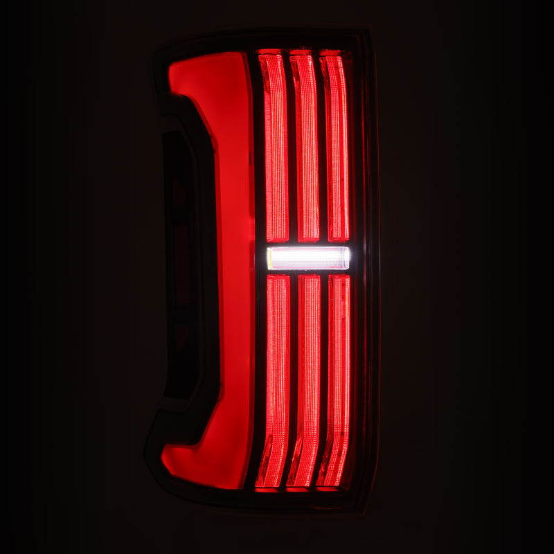 AlphaRex 24-25 Toyota Tacoma NOVA-Series LED Prismatic Tail Lights - Black Red - 679010