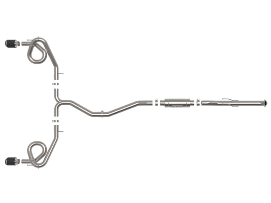 aFe 22-23 Honda Civic Si L4 1.5L (t) Takeda 2.5in to 3in 304 SS Cat-Back Exhaust w/Carbon Fiber Tips - 49-36630-C