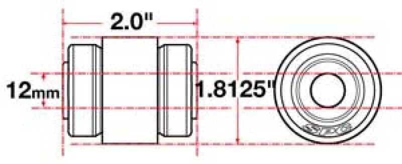 SPC Performance Flex Joint xAxis Jeep JK Front UCA 12mm X 2 X 1.8125 - 15615