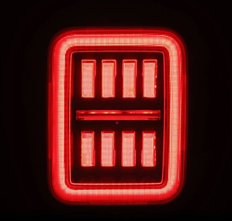 AlphaRex 19-24 Jeep Gladiator JT Nova-Series Prismatic LED Tail Lights - Alpha-Black - 602050