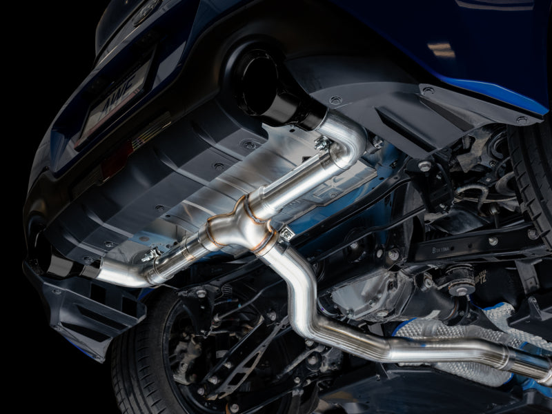 AWE Tuning Subaru BRZ / Toyota GR86 / Toyota 86 Track Edition Cat-Back Exhaust- Diamond Black Tips - 3020-33279