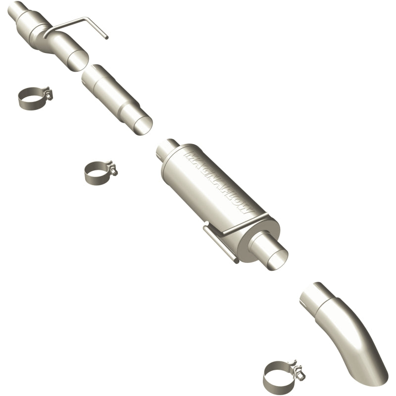 MagnaFlow 11 Ford F-150 3.5L Turbocharged SS Catback Exhaust w/ 3in SS Turn Down Tip - 17124