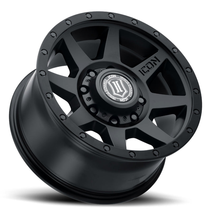 ICON Rebound HD 17x8.5 / 8x170 / 6mm / 5in BS Double Black Wheel - 1817858150DB