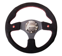 Load image into Gallery viewer, NRG Reinforced Steering Wheel (320mm) Blk Suede w/Dual Buttons - RST-007S