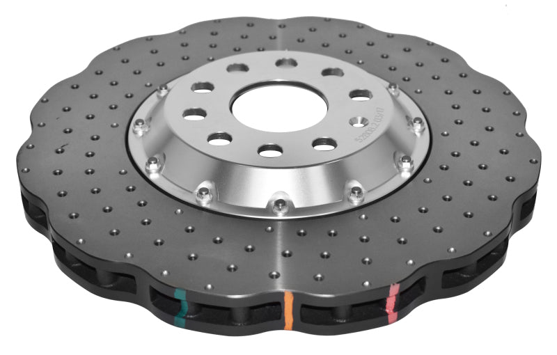 DBA 12-13 Volkswagen Golf R 2.0L Front 5000 Series Cross Drilled Rotor w/Silver Hat - DBA52808WV2SLVXD