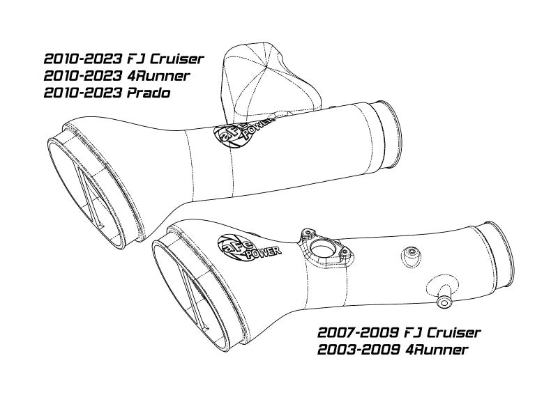 aFe Momentum GT Cold Air Intake System w/ Pro DRY S Filter Toyota FJ Cruiser 07-21 V6-4.0L - 50-70095D