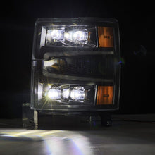 Load image into Gallery viewer, AlphaRex 04-15 Chevy 1500HD NOVA-Series LED Proj Headlights Black w/Activ Light/Seq Signal &amp; SB DRL - 880239