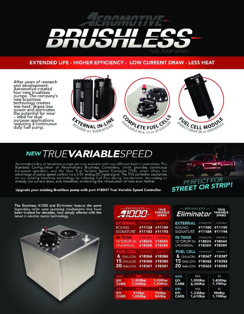 Aeromotive Fuel Pump - Universal - In-Tank Brushless A1000 - 18368