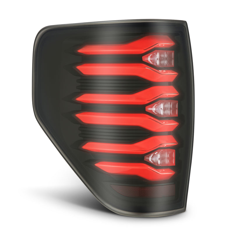 AlphaRex 09-14 Ford F150 LUXX LED Taillights - Black/Red Housing - 653090