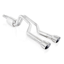 Load image into Gallery viewer, Stainless Works 2006-09 Trailblazer SS 6.0L 2-1/2in S-Tube Exhaust Y-Pipe Center Bumper Exit - TBTDLMFCBCO