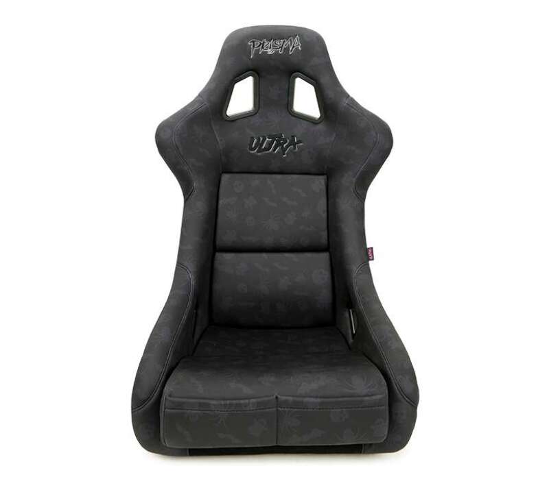 NRG FRP Bucket Seat (Large) Prisma Edition w/ Orange Pearlized Back - Spooky Edition (Spiders/Bats) - FRP-302BK-SPOOKY