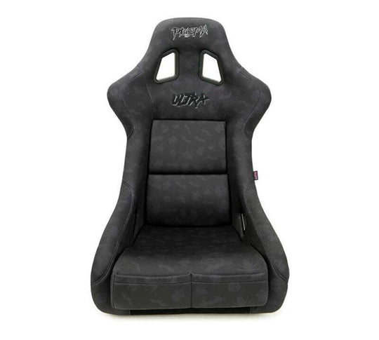 NRG FRP Bucket Seat (Large) Prisma Edition w/ Orange Pearlized Back - Spooky Edition (Spiders/Bats) - FRP-302BK-SPOOKY
