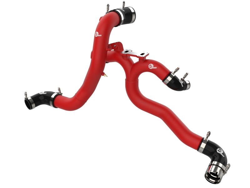 AFE 18-21 Kia Stinger V6-3.3L BladeRunner Alum Hot/Cold Charge Pipe Kit Red - 46-20504-R