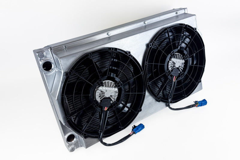 CSF Motorsport Radiator with Shroud - 14in SPAL Brushless Fans - Harnesses - 8374