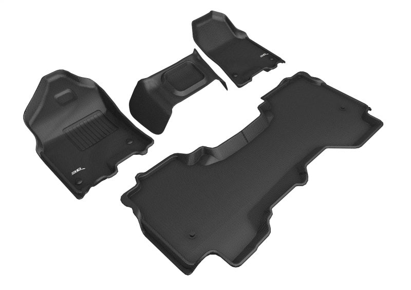 3D MAXpider 19-24 Dodge Ram 1500 Quad Cab W/ Bench Front Row Kagu Black Full Set - L1DG03001509