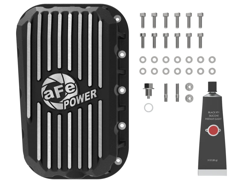 aFe POWER Pro Series Engine Oil Pan Black w/ Machined Fins Jeep Wrangler (JK) 12-18 V6-3.6L - 46-71450B