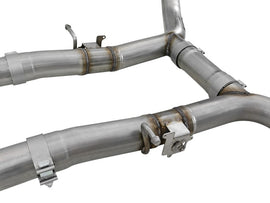 aFe MACH Force-Xp 3in 304 SS Cat-Back Exhaust 15-20 Dodge Charger Hellcat V8-6.2L/6.4L w/o Muffler - 49-32070NM
