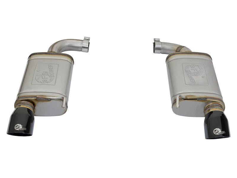 aFe MACHForce XP 2.5in 409 Stainless Axle Back Exhaust w/ Black Tips 15-17 Ford Mustang I4-2.3L (t) - 49-43085-B