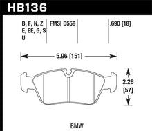 Load image into Gallery viewer, Hawk BMW 318i/318iC/318iS/318Ti/325Ci/325i/325iS/325Xi/328Ci/328iC/328iS/Z3 Race DTC-60 Frt Brk Pads - HB136G.690