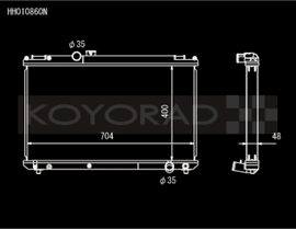 Koyo 96-00 Toyota Chaser JZX100 2.5L Inline 6 Turbo w/ Manual Trans Radiator - HH010860N