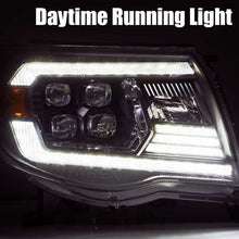Load image into Gallery viewer, AlphaRex 05-11 Toyota Tacoma NOVA LED Projector Headlights Plank Style Alpha Black w/Actv Light/DRL