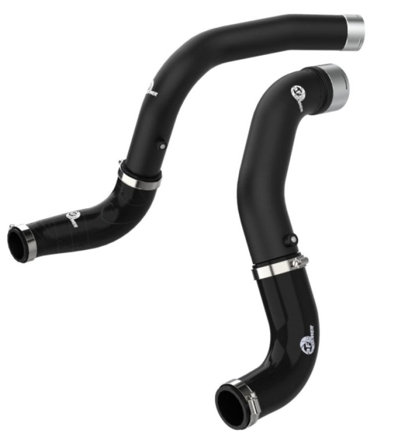 aFe BladeRunner Black 3in Intercooler Hot & Cold Side Pipe Kit 20-21 Jeep Wrangler V6-3.0L (td) - 46-20434-B