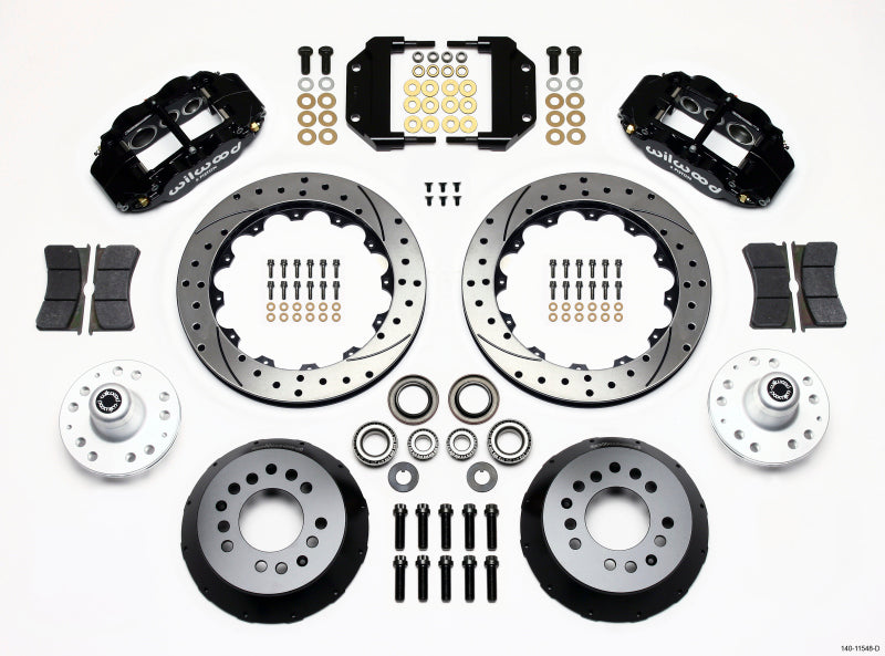 Wilwood Narrow Superlite 6R Front Hub Kit 12.88in Drilled Magnum Force Drop Spindle - 140-11548-D