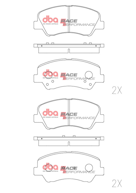 DBA 11-16 Hyundai Accent Front RP Performance Brake Pads - DB2272RP