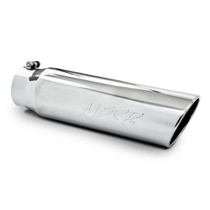 MBRP Universal 5in OD Angled Rolled End 4in Inlet 18in Length T304 Exhaust Tip - T5124