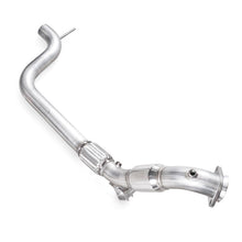 Load image into Gallery viewer, Stainless Works 2015-16 Mustang Downpipe 3in High-Flow Cats Performance Connection - M15EDPCATSW