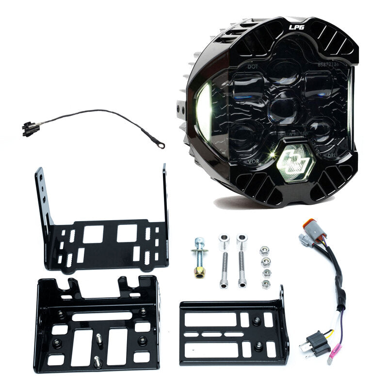Baja Designs Harley D 82-17 Dyna/ FXR/ Softtail DOT LP6 LED Headlight Kit DRL - White - 448323